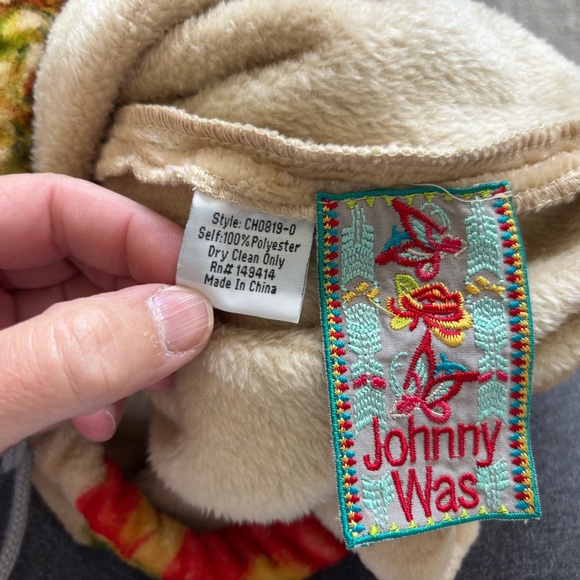 JOHNNY WAS Floral and Leopard Print Bag with Multicolor Strap Boho Trendy - Picture 3 of 6